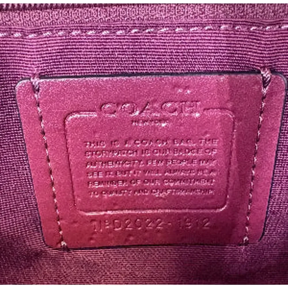 Authenticated COACH Signature 1912 Brown Multi Jacquard Leather Shoulder Bag - Picture 10 of 11